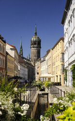 Deutschland, Lutherstadt Wittenberg, Blick auf die Schlosskirche - BTF00415