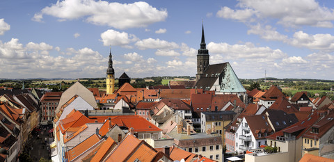 Deutschland, Sachsen, Bautzen, Blick über die Altstadt, lizenzfreies Stockfoto