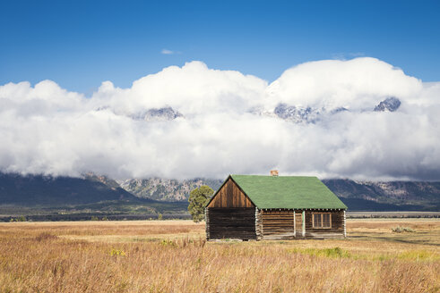 USA, Wyoming, Grand Teton National Park, altes Mormonenhaus - EPF00184