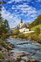 Germany, Ramsau, view to St Sebastian's Church - YRF00134