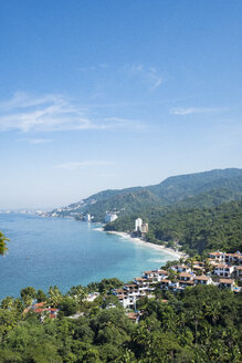 Mexico, Jalisco, View at Playa Punta Negra and Puerto Vallarta - ABAF02097