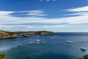 Spian, Ibiza, Sa Caixota Beach with sailing boats - KIJF01032