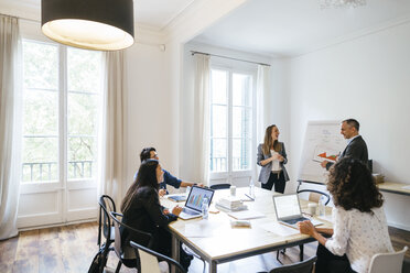 Geschäftsleute bei einer Teambesprechung im Büro - EBSF01927