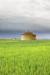 Spanien, Torremormojon, altes Gebäude auf einem Feld - DSGF01193