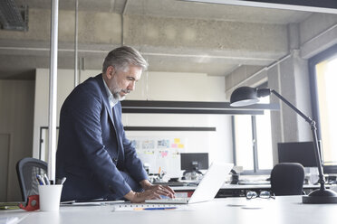 Geschäftsmann mit Laptop im Büro - RBF05313