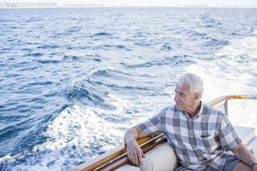 Senior man on a boat trip - WESTF22229