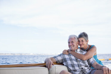 Smiling couple on a boat trip - WESTF22234