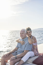 Affectionate couple on a boat trip - WESTF22250