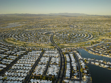 USA, Arizona, Aerial view of Sun City retirement community - BCDF00249