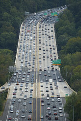 USA, Washington D.C., Aerial photograph of traffic on Interstate 495 - BCDF00267