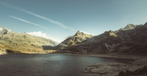 Italien, Spluegenpass, Lago di Spluga, lizenzfreies Stockfoto