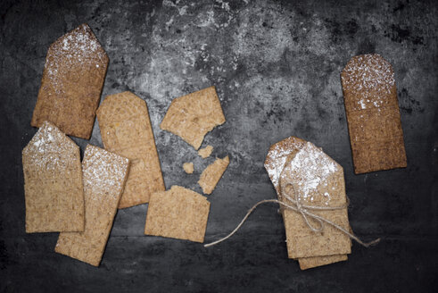 Home-baked almond biscuits on metal - CZF00274