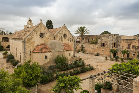 Griechenland, Kreta, Arkadi-Kloster, lizenzfreies Stockfoto