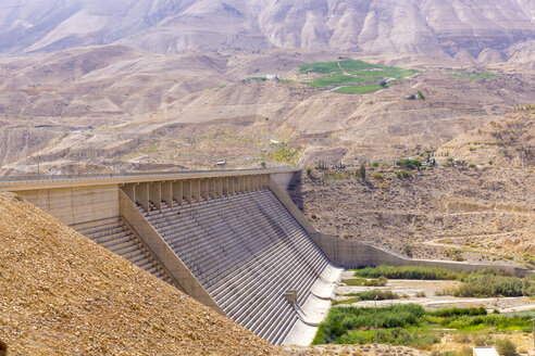 Jordanien, Wadi Mujib, Staudamm - MABF00418