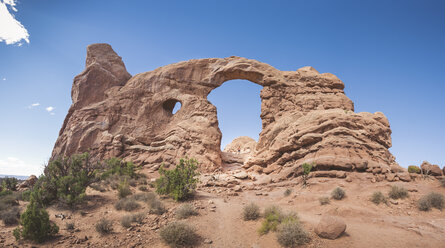 USA, Utah, Arches National Park, Double Arch Hiking Trail - EPF00201