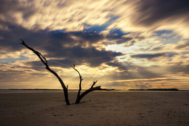 USA, South Carolina, sunset at Folly Beach - SMAF00653