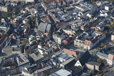 Deutschland, Zwickau, Luftaufnahme der Altstadt mit dem Dom St. Marien - HWOF00178