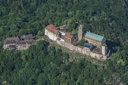 Germany, Eisenach, aerial view of Wartburg - HWOF00181