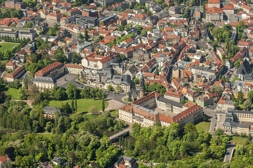 Germany, Weimar, aerial view of the old town - HWOF00183