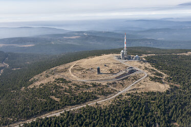 Germany, Saxony-Anhalt, Harz National Park, aerial view of Brocken - HWOF00189