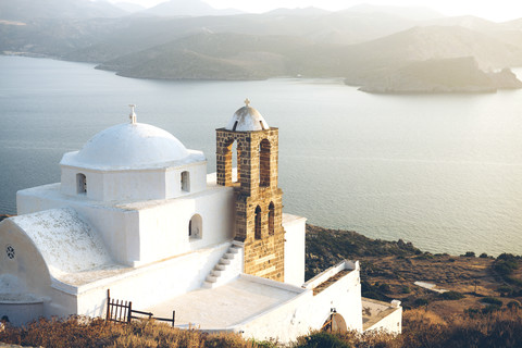 Griechenland, Milos, Orthodoxe Kirche von Plaka, lizenzfreies Stockfoto
