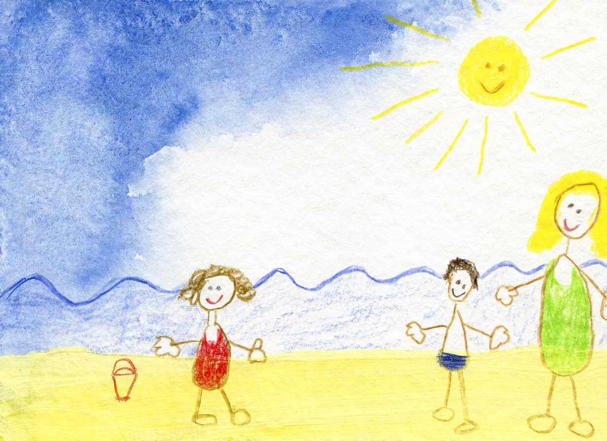 seashore drawing for kids - Clip Art Library