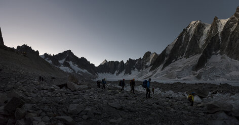 Frankreich, Chamonix, Argentiere-Gletscher, les Droites, Les Courtes, Bergsteigergruppe - ALRF00763