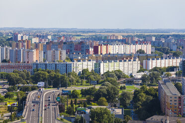 Slovakia, Bratislava, cityscape with Petrzalka neighborhood - WD03816