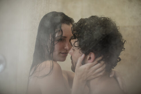 Intimate young couple in shower - ZEF12225