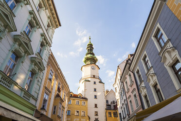 Slovakia, Bratislava, view to Michael's Gate at the old town - WDF03829