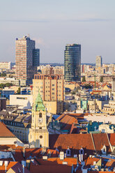 Slowakei, Bratislava, Blick auf das Stadtzentrum von oben - WDF03834