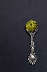 Pesto sauce on old spoon - SBDF03116