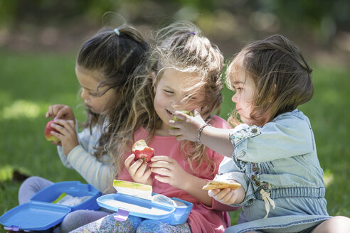 Mädchen im Garten beim Mittagessen - ZEF12339