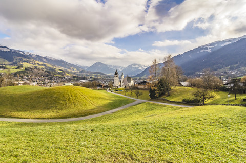 Austria, Tyrol, Kitzbuehel, view to the city stock photo
