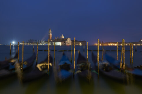 Italy, Venice, San Giorgio Maggiore as seen from San Marco at twilight - XCF00118