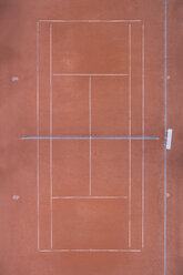 Leerer Tennisplatz, Ansicht von oben - MMAF00021
