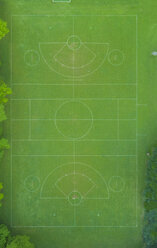 Leeres Lacrosse-Spielfeld, Ansicht von oben - MMAF00026