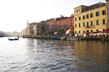 Italy, Venice, gondola at Grand Canal at sunset - XCF00121