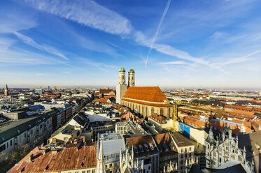 Germany, Munich, view to Cathedral of Our Lady from above - THAF01885