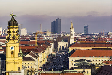 Germany, Munich, cityscape with Theatine Church - THAF01888