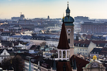 Germany, Munich, cityscape with Holy Spirit Church - THAF01892