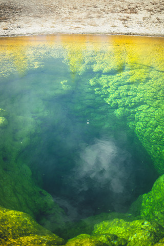 USA, Wyoming, Yellowstone-Nationalpark, Große Prismatische Quelle, lizenzfreies Stockfoto