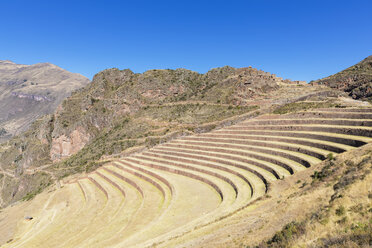 Peru, Anden, Valle Sagrado, Inka-Ruinen von Pisac, Terrassen von Andenes, Zitadelle Q'allaqasa - FOF08702