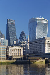 UK, London, Walkie Talkie Gebäude, Leadenhall Gebäude und The Gherkin - GFF00919