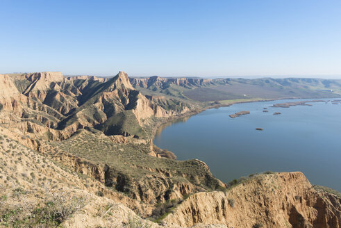 Spanien, Provinz Toledo, Blick auf die Barrancas de Burujon - SKCF00242