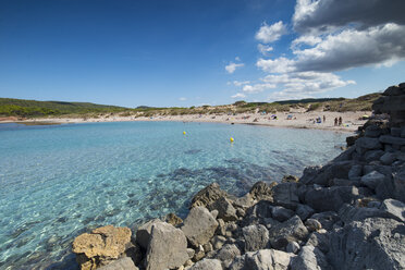 Spain, Menorca, La Vall beach in summer - RAEF01715
