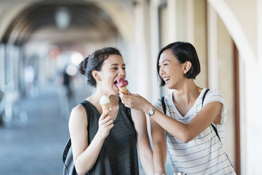 Two young women with ice cream cones - ALBF00115