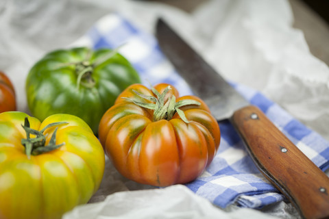 Verschiedene Ochsenherz-Tomaten, lizenzfreies Stockfoto
