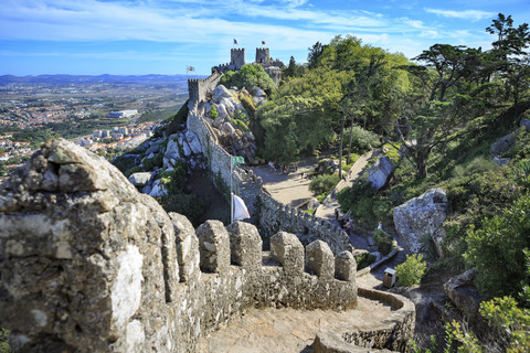 Portugal, Sintra, Castelo dos Mouros, lizenzfreies Stockfoto