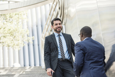 Two businessmen talking outdoors - WESTF22623